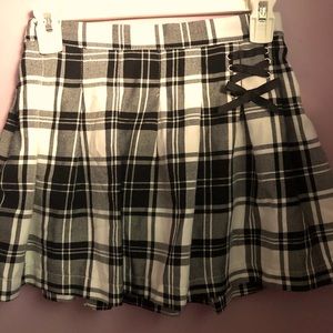 Justice plaid pleated skirt